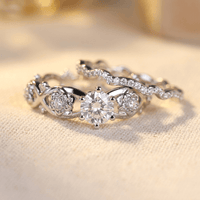 Rose Flower Wavy Hollow Band Ring