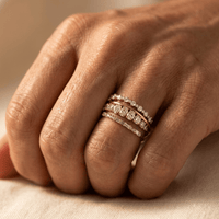 Retro Copper Oval Zirconia Minimalist Ring