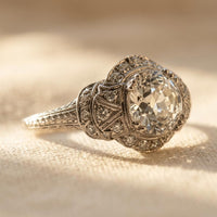 Vintage Crystalline Silver Ring