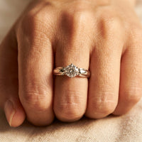 Classic Silver Round Solitaire Diamond Ring