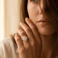 Exquisite Vintage Starburst Synthetic Zirconia Ring