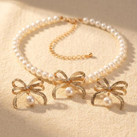 Pearl Pendant Resin Jewelry Set