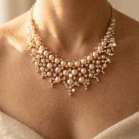 Elegant Faux Pearl Statement Necklace