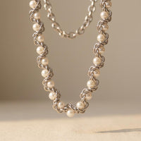 Elegant Pearl Chain Necklace