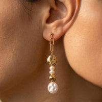 Vintage Gold Baroque Pearl Jewelry Set