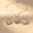 Round Pendant Circle Jewelry Set