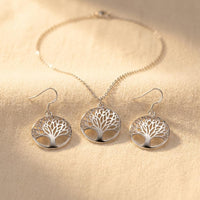 Round Pendant Circle Jewelry Set
