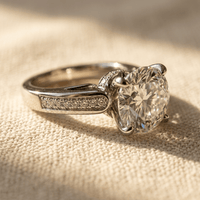 Elegant Copper Zirconia Wedding Engagement Ring