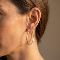 Elegant Metal Hoop Earrings Vintage Punk Style