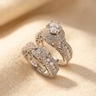 Luxury Wedding Ring Cubic Zirconia Micro Pave