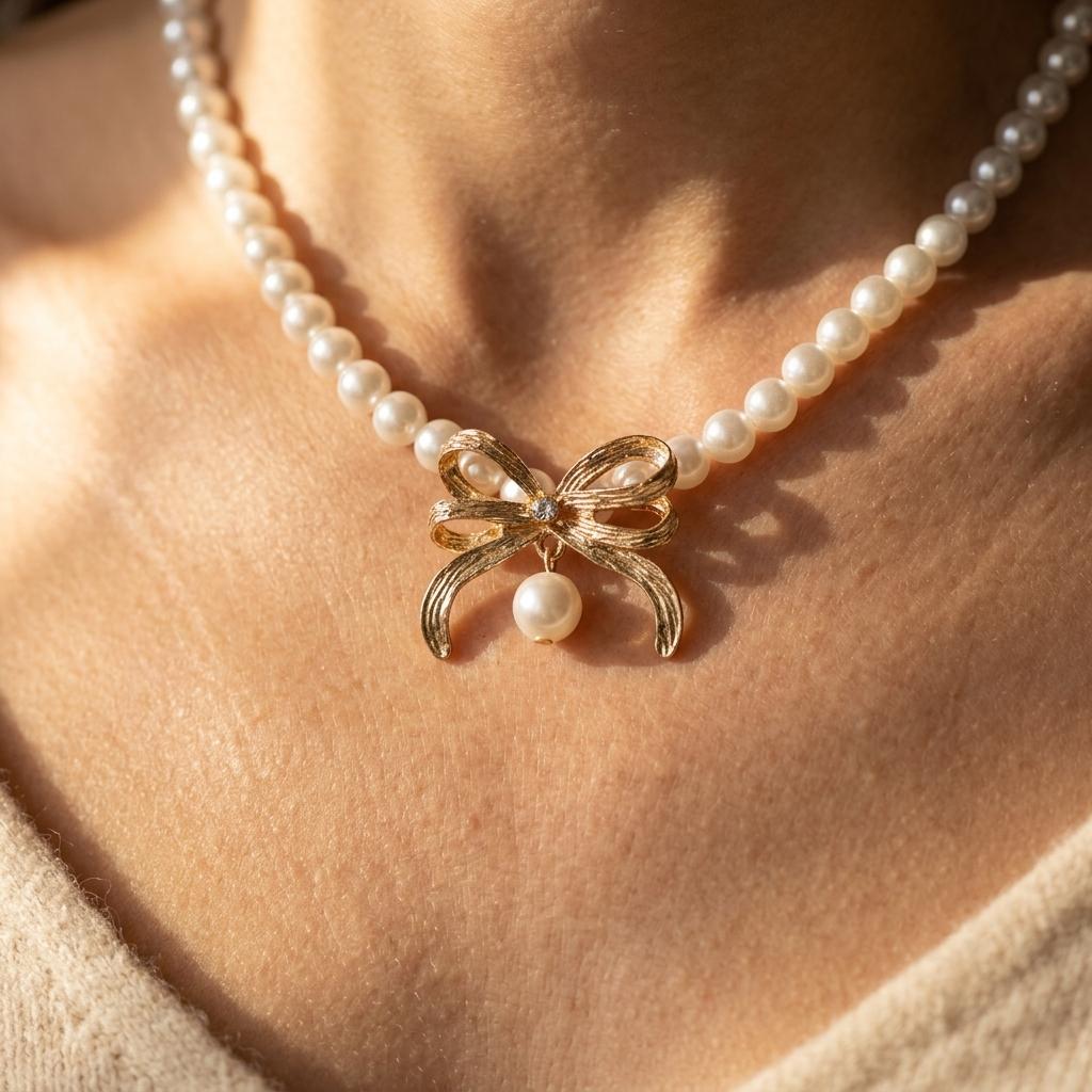 Pearl Pendant Resin Jewelry Set