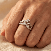 Elegant Silver Cubic Zirconia Wide Ring