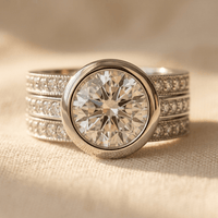 Elegant Copper Cubic Zirconia Floral Ring