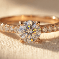 Luxury Four Prong Round Zirconia Ring