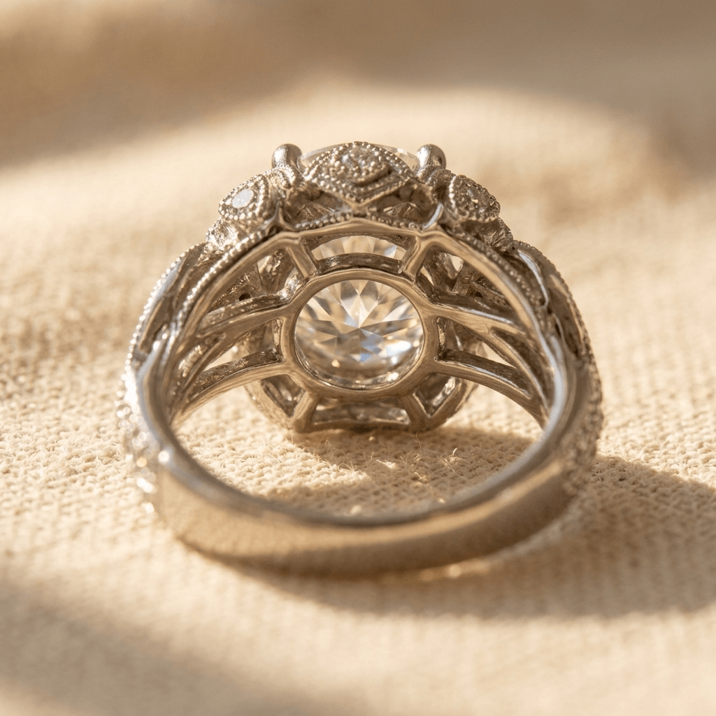 Bohemian Gold Synthetic Zirconia Enamel Ring