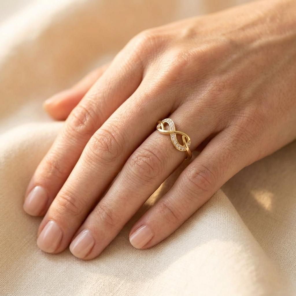 Infinity Gold Chain Ring