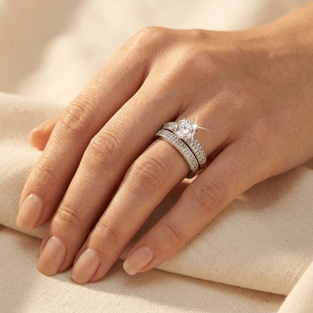 Luxury Gold Plated Zirconia Band Ring