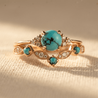Vintage Bohemian Turquoise Copper Plated Ring