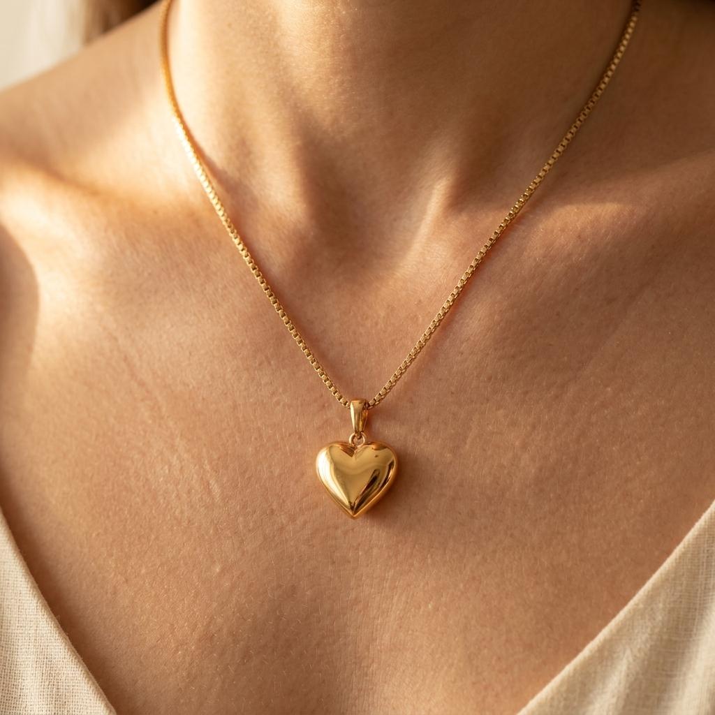 Shaped Gold Necklace Earring Jewelry Set