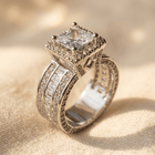 Elegant Cubic Zirconia Engagement Ring