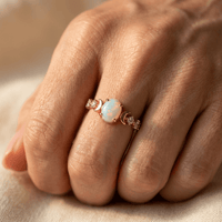 Oval Zirconia Inlay Sterling Silver Ring