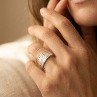 Vintage Silver Filigree Scrollwork Band Ring