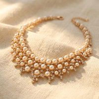 Elegant Faux Pearl Statement Necklace