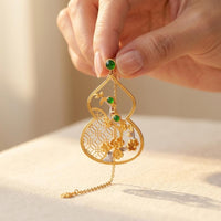 Gold Filigree Teardrop Chandelier Drop Earrings
