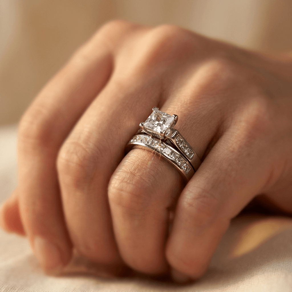 White Cubic Zirconia Silver Statement Ring