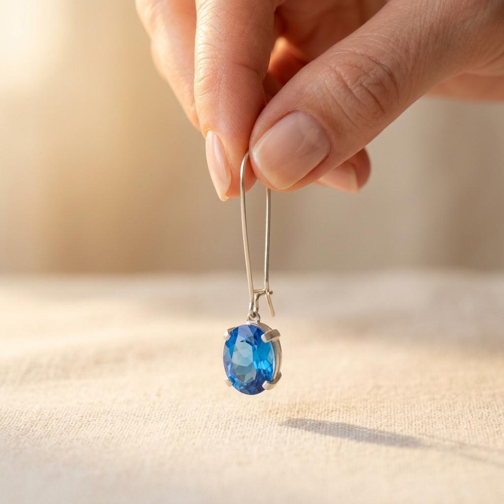 Light Luxury Natural Topaz Elegant Earrings