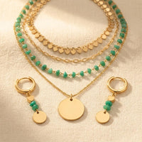 Bohemian Vintage Beaded Necklace Jewelry Set