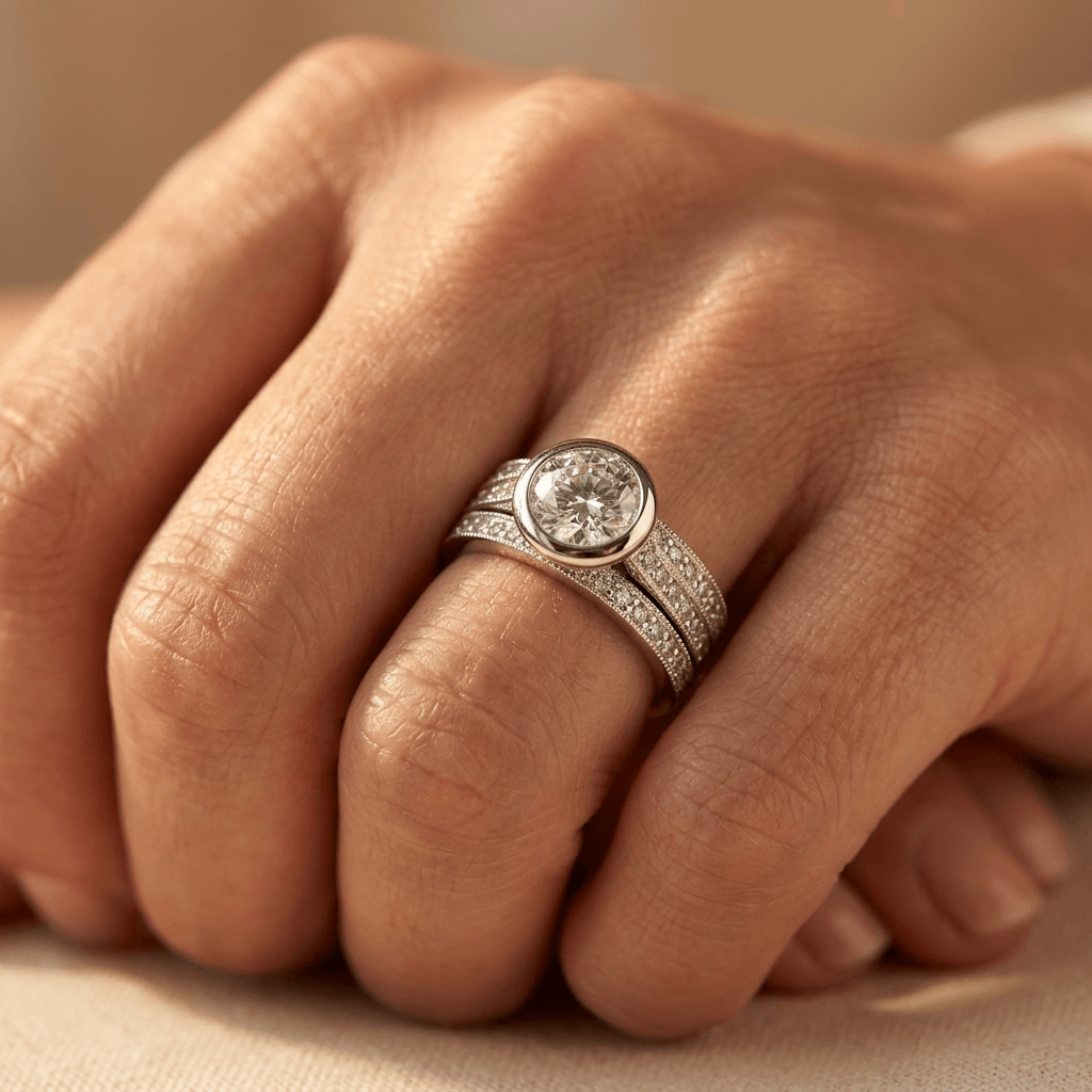 Elegant Copper Cubic Zirconia Floral Ring