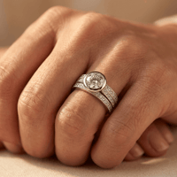 Elegant Copper Cubic Zirconia Floral Ring