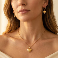 Shaped Gold Necklace Earring Jewelry Set