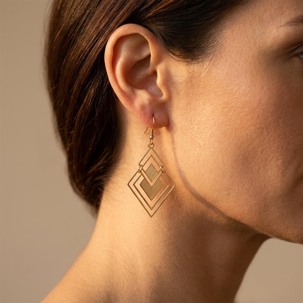 Elegant Vintage Geometric Alloy Dangle Earrings