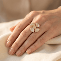 Elegant Gold Plated Encrusted Ring