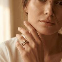 Synthetic Zircon Couple Wedding Rings
