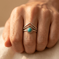 Retro Turquoise Marquise Bohemian Ring