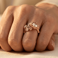 Luxurious Floral Zirconia Engagement Ring
