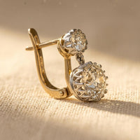 Vintage Golden Zirconia Earrings