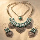 Bohemian Turquoise Collarbone Jewelry Set