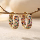 Minimalist Geometric Round Zircon Earrings