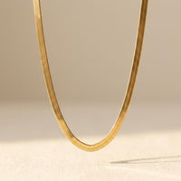 Oval Thick Chain Gold Plated Necklace
