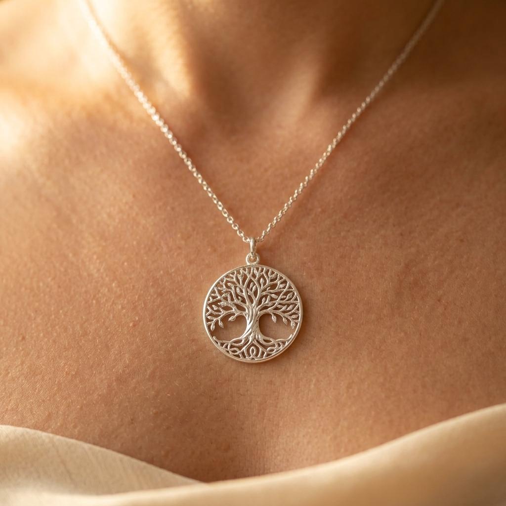 Round Pendant Circle Jewelry Set