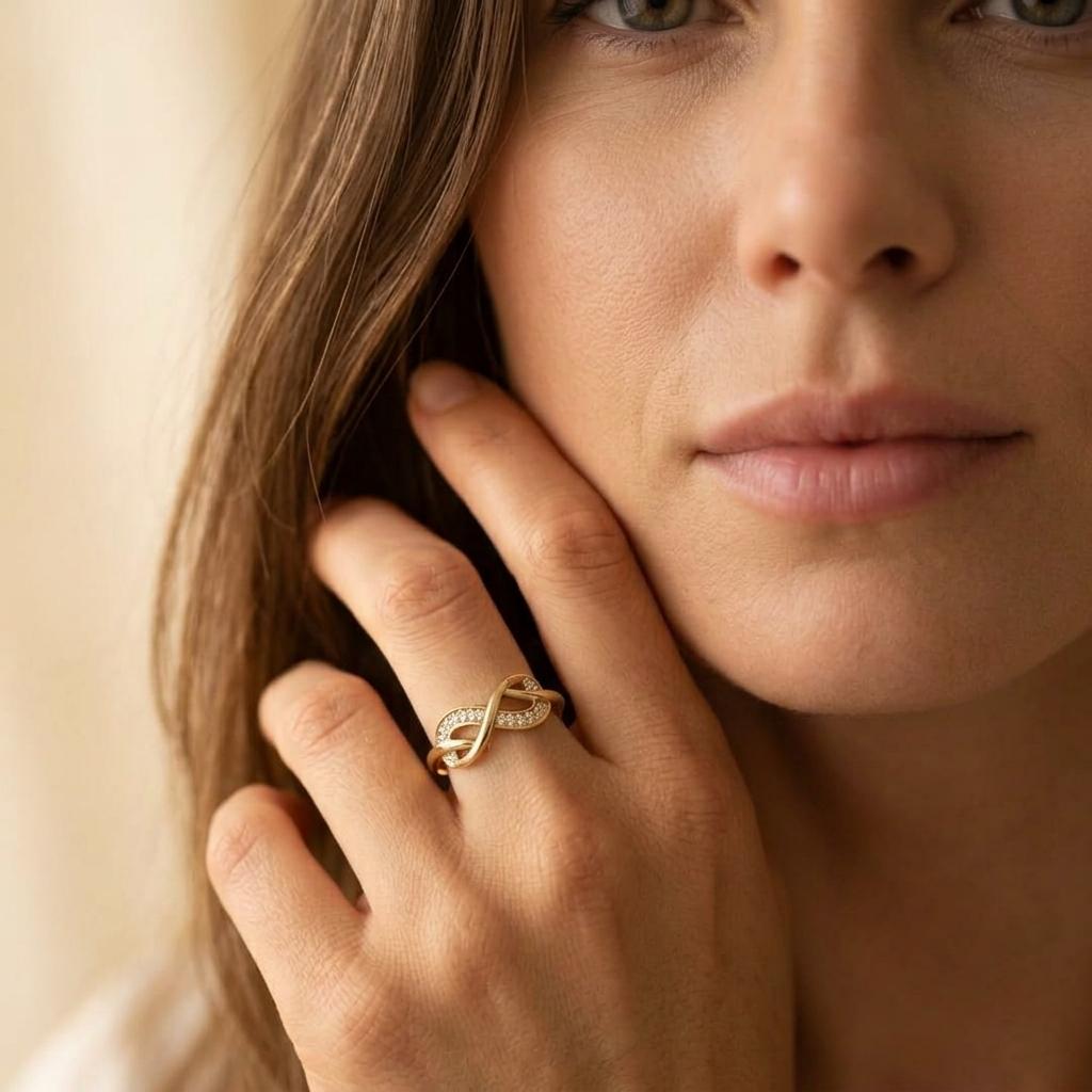 Infinity Gold Chain Ring