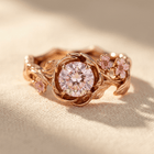 Luxurious Floral Zirconia Engagement Ring