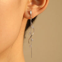 Elegant Tail Design Cubic Zirconia Earrings