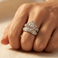 Elegant Square Cubic Zirconia Engagement Ring