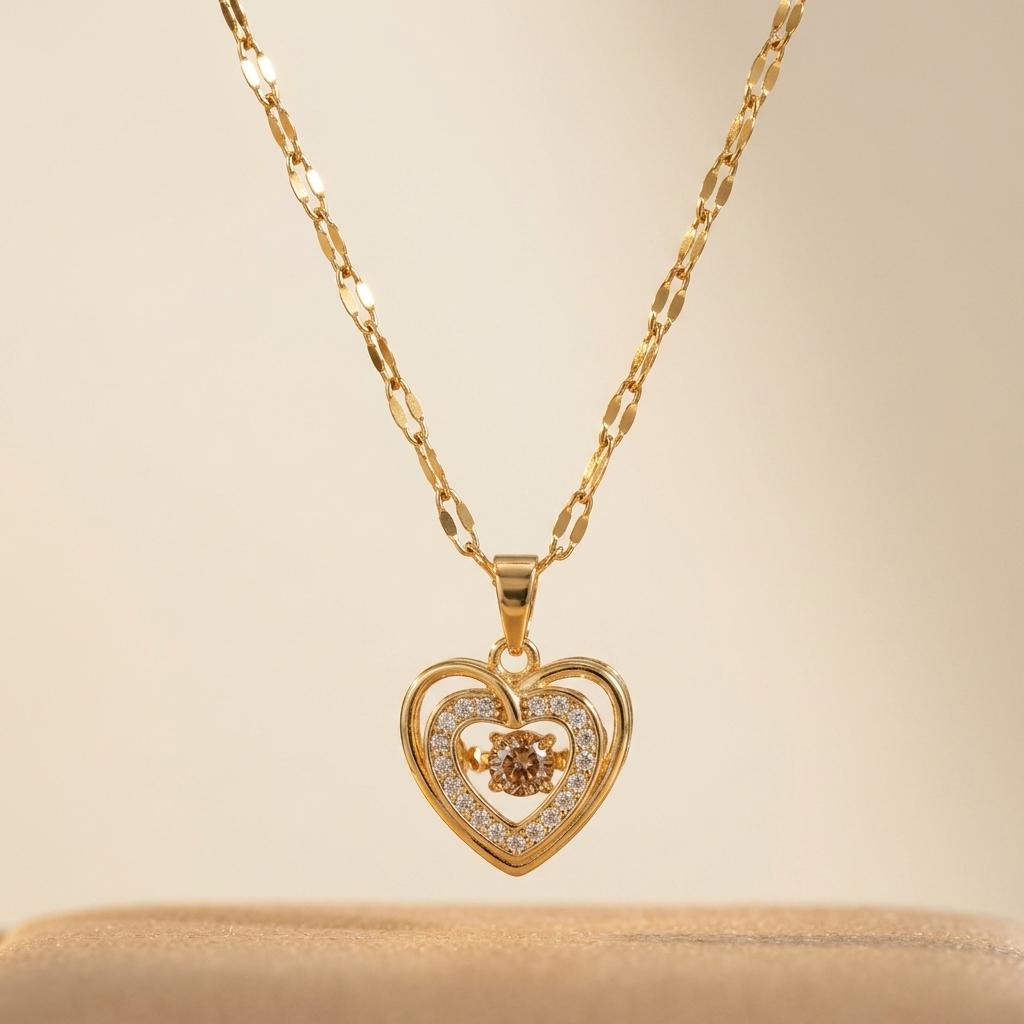 Crystal Heart Pendant Necklace