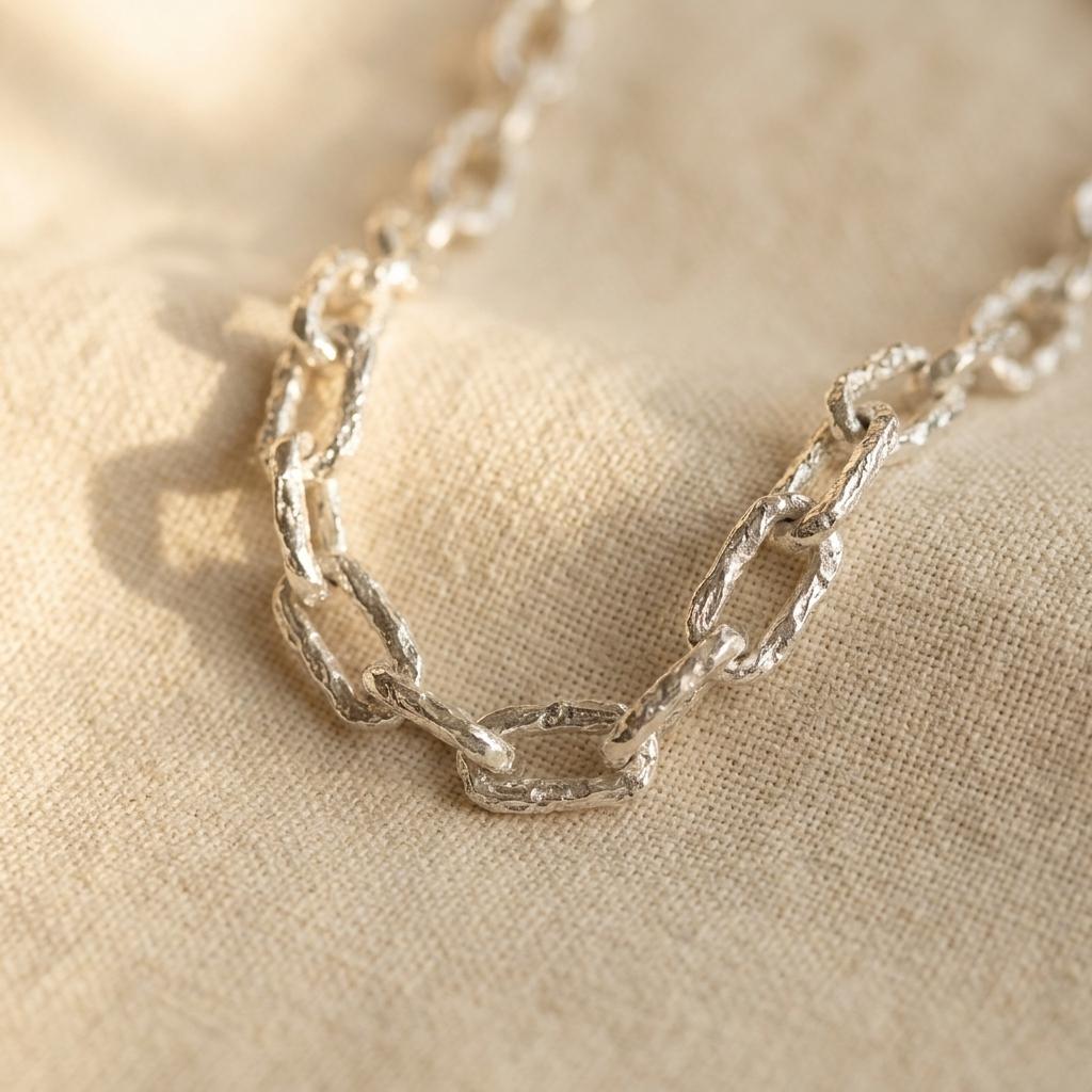 Boho Chunky Iron Chain Link Necklace